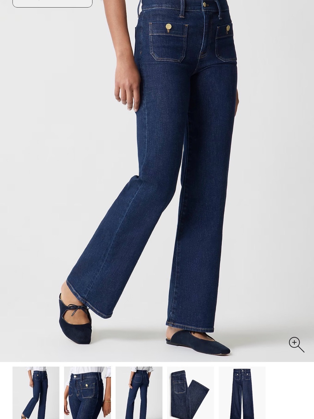 J. Crew Dark Blue Wide-Leg Jeans